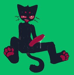 4_toes animal_genitalia anthro balls black_body black_fur bodily_fluids circle_eyebrows detached_sheath dripping erection eyebrows feet flustered fur genital_fluids genitals half-closed_eyes head_tuft leaking_precum long_penis male male_anthro monotone_body monotone_fur narrowed_eyes noseless nude_anthro nude_male pawpads penis pink_teeth precum precum_drip precum_from_penis precum_on_penis pupils red_eyebrows red_pawpads red_penis red_pupils red_sclera sharp_teeth sheath simple_background sitting soles solo spread_legs spreading sweat tail teeth toes tongue tongue_out tuft unusual_pupil whiskers scruffythedeer onion_(scruffythedeer) domestic_cat felid feline felis mammal 2024 aliasing archived_source binary_drawing digital_drawing_(artwork) digital_media_(artwork) full-length_portrait lineless portrait