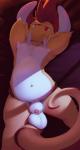 animal_genitalia anthro balls belly big_balls deep_navel genitals half-erect male navel nude penis penis_tip sheath slightly_chubby solo roy_arashi roy_(chuki) chuki mammal 2017 hi_res