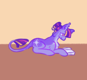book chest_tuft ear_tuft female feral hair hair_bun horn lying reading solo tuft hederacea friendship_is_magic hasbro my_little_pony mythology twilight_sparkle_(mlp) equid equine mammal mythological_creature mythological_equine unicorn absurd_res hi_res