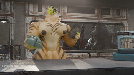 2_penises 4_fingers abs animal_genitalia animal_penis anthro barazoku brown_nipples detailed_background duo electronics facial_piercing fingers genitals glowing glowing_eyes gold_piercing green_eyes green_fingers hemipenes holding_object holding_phone horn male male/male markings multi_genitalia multi_penis nipples nose_piercing nose_ring nude oblivious pecs penis phone piercing pseudo_hair red_eyes ring_piercing scales spikes spikes_(anatomy) tan_body tan_penis tentacle_hair tentacles codans fallout microsoft codan aquatic deathclaw fish requiem_shark scalie shark tiger_shark 16:9 3d_(artwork) digital_media_(artwork) hi_res widescreen