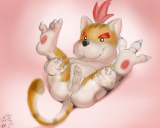3_toes alternate_species anthro anus balls biped butt clothing erection feet folded foreskin genitals grin hands_on_legs hands_on_own_legs hands_on_own_thighs hands_on_thighs hands_under_legs holding_both_legs holding_both_thighs holding_legs_back holding_legs_up humanoid_genitalia humanoid_penis legs_back legs_up legwear long_foreskin looking_at_viewer lying male naughty_face nude on_back pawpads penis perineum plantigrade presenting presenting_hindquarters simple_background smile solo spread_toes toes unretracted_foreskin seyrmo mario_bros nintendo super_mario_3d_world bowser_jr. meowser_jr. domestic_cat felid feline felis hybrid koopa mammal scalie 5:4 digital_media_(artwork) signature source_request