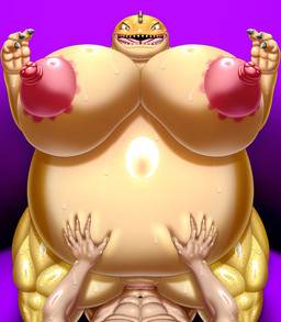 animal_genitalia anthro anthro_penetrated areola balls_deep big_breasts breasts cloaca cloacal cloacal_penetration cowgirl_position duo female female_focus female_on_human female_penetrated first_person_view from_front_position genitals huge_breasts human_on_anthro human_penetrating human_penetrating_anthro human_penetrating_female human_pov interspecies male male/female male_human male_on_anthro male_penetrating male_penetrating_anthro male_penetrating_female male_pov nipples obese on_bottom on_top overweight overweight_female penetrating_pov penetration penile penile_penetration penis_in_vagina sex vaginal vaginal_penetration gotobeido dragon_quest square_enix human jargon mammal monster censored hi_res mosaic_censorship