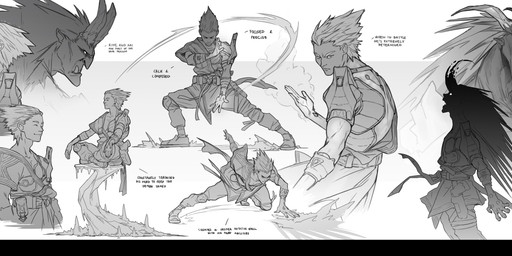 2_horns 5_fingers action_pose armband armor belt calm clothed clothed_human clothed_male clothing crossed_legs duo elemental_manipulation empty_eyes fangs fingers footwear frowning_at_viewer fully_clothed fully_clothed_human fully_clothed_male grey_armband grey_belt grey_clothing grey_footwear grey_gums grey_shoes grey_tongue grey_topwear gun gun_holster hair handgun happy head_tilt horn humanoid_pointy_ears ice ice_manipulation larger_humanoid larger_male long_hair long_horn looking_at_viewer male male_human male_humanoid mouth_closed navel no_eyebrows not_furry open_mouth pauldron pecs pistol pointy_ears pose raining ranged_weapon serious shoes short_hair side_view simple_background sitting size_difference smaller_human smaller_male standing teeth text tongue topwear tusks weapon cristina_lavina_ferez highguard_(game) kai_(highguard) rime_(highguard) demon demon_humanoid horned_humanoid human humanoid ice_demon mammal 2026 absurd_res artist_name character_name concept_art digital_drawing_(artwork) digital_media_(artwork) english_description english_text greyscale hi_res monochrome shaded