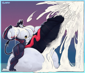 anthro ball_bulge balls biceps big_balls big_muscles big_pecs big_penis bodily_fluids bulging_balls claws cock_vore cum cum_on_arm cum_on_balls cum_on_body cum_on_chest cum_on_face cum_on_ground cum_on_penis cum_on_self ear_piercing ejaculation excessive_cum excessive_genital_fluids facial_piercing flexing flexing_bicep fur fur_markings genital_fluids genitals heavy_balls holding_penis horn huge_balls huge_muscles huge_pecs huge_penis hyper hyper_balls hyper_cum hyper_genitalia hyper_muscles hyper_pecs hyper_penis implied_cock_vore looking_at_genitalia male markings muscular muscular_anthro muscular_arms muscular_male nipple_piercing nipples nose_piercing nose_ring nude nude_male pecs penile penis piercing ring_piercing simple_background smile solo toe_claws vein veiny_muscles veiny_penis vore tourugo mythology cybrous_(character) canid canid_demon canine canis demon dobermann domestic_dog hellhound mammal mythological_canine mythological_creature pinscher hi_res