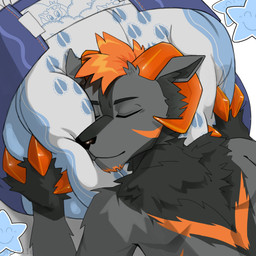 anthro big_diaper diaper diaper_sniffing male padded poofy sniffing solo obedientmirelle bovid caprine goat mammal 1:1 absurd_res hi_res