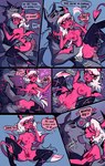 anthro bodily_fluids breasts female genital_fluids genitals male penetration pussy sex sweat vaginal vaginal_fluids austy helluva_boss verosika_mayday vortex_(helluva_boss) absurd_res comic hi_res