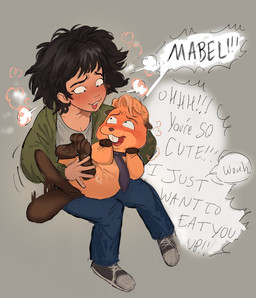 accessory anthro buckteeth clothed clothing duo female foot_rub grey_background male necktie simple_background teeth text jockedstrapped disney hoppers_(disney) pixar jerry_generazzo mabel_tanaka beaver human mammal rodent english_text