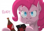 anthro beverage blue_eyes bodily_fluids candy challenge_accepted dessert female food hair pink_hair shit_just_got_real simple_background soda solo sweat white_background elslowmo sunibee third-party_edit friendship_is_magic hasbro my_little_pony pop_rocks pinkie_pie_(mlp) earth_pony equid equine horse mammal pony 2012 meme reaction_image