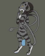 4_arms anthro back_tentacles breasts digitigrade fangs featureless_breasts female multi_arm multi_limb multifur solo teeth tentacles yellow_eyes twoheadedtigress dungeons_and_dragons hasbro wizards_of_the_coast nnix displacer_beast felid mammal tabaxi 3d_(artwork) 4:5 animated digital_media_(artwork) hi_res high_framerate no_sound short_playtime smaller_version_at_source turntable_(animation) webm