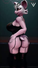 5_fingers abstract_background alternate_color alternate_eye_color alternative_fashion anthro anus bent_over big_breasts big_butt black_eyeshadow black_sclera bouncing_butt breasts bubble_butt butt butt_jiggle butt_slap clothed clothing curvy_figure eyelashes eyeshadow female fingers fur garter_straps genitals goth hip_sway holding_butt huge_butt jiggling leaning leaning_forward legwear lingerie looking_at_viewer looking_back looking_back_at_viewer makeup multicolored_body multicolored_fur music open_mouth open_smile presenting presenting_anus presenting_hindquarters presenting_pussy pussy red_eyes seducing_viewer seductive shirt short_tail skimpy slap smile solo spanking spread_pussy spreading stockings tail tan_body tan_fur tank_top thick_thighs thong thong_down topwear two_tone_body two_tone_fur underwear undressing voluptuous voluptuous_anthro voluptuous_female white_body white_fur wide_hipped_anthro wide_hipped_female wide_hips shockstarbaby sound_warning sega sonic_the_hedgehog_(series) rouge_the_bat warfare_rouge bat mammal 2024 3d_(artwork) 3d_animation 9:16 animated digital_media_(artwork) hi_res high_framerate long_playtime sound source_filmmaker_(artwork) watermark webm