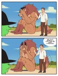 anthro bodily_fluids crying female group human_to_anthro male species_transformation tears transformation trio bonnymama7 human mammal absurd_res comic hi_res