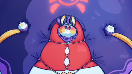 blush blushing_profusely eyewear glistening glistening_body goggles hyper hyper_inflation immobile inflation kerchief puffed_cheeks sunken_limbs white_body loonfrof nintendo pokemon buoyantbliss_(character) emolga generation_5_pokemon pokemon_(species) 16:9 2026 absurd_res hi_res widescreen