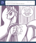 2011 ask_blog ask_princess_molestia butt crown cutie_mark dialogue english_text equid equine fan_character feathered_wings feathers female feral friendship_is_magic hair hasbro headgear horn john_joseco long_hair looking_back mammal monochrome my_little_pony mythological_creature mythological_equine mythology princess princess_celestia_(mlp) princess_luna_(mlp) princess_molestia quadruped rear_view royalty solo sun tail text tiara tumblr winged_unicorn wings