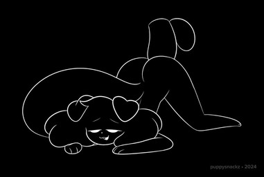 anthro anthro_penetrated black_body butt disembodied_penis doggystyle duo female female_penetrated from_behind_position genitals looking_pleasured male male/female male_penetrating male_penetrating_female penetration penile penile_penetration penis sex solo_focus tail tongue tongue_out puppysnackz sound_warning puppysnackz_(character) canid canine canis domestic_dog mammal 2d_animation animated short_playtime sound video