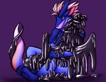 anthro cuddling hug latex melting resin snug tail naughtygryph mythology teryx teryx_commodore dragon goo_creature mythological_creature mythological_scalie scalie drake_(disambiguation) hi_res