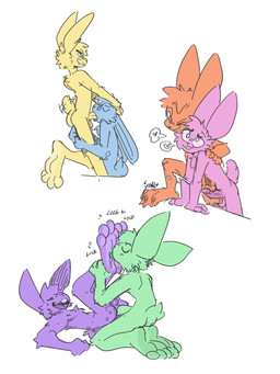 anal anal_penetration anthro anthro_on_anthro anthro_penetrated anthro_penetrating anthro_penetrating_anthro anus balls blep blue_body blue_fur bodily_fluids butt cheek_tuft chest_tuft cum cumshot ears_down ejaculation erection facial_tuft feet fellatio foot_fetish foot_lick fur genital_fluids genitals green_body green_fur group handjob humanoid_genitalia humanoid_penis licking looking_pleasured male male/male male_penetrated male_penetrating male_penetrating_male nude open_mouth open_smile oral oral_penetration orange_body orange_fur orgasm penetration penile penile_penetration penis penis_in_ass perineum pink_body pink_fur pivoted_ears purple_body purple_fur sex smile tongue tongue_out tuft yellow_body yellow_fur xing1 lagomorph leporid mammal rabbit 3:4 absurd_res hi_res
