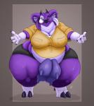 anthro big_breasts breasts breasts_and_teats clothed clothing female green_eyes hooves horn huge_breasts non-mammal_breasts obese obese_anthro obese_female overweight overweight_anthro overweight_female piercing purple_body purple_skin shirt solo teats thick_thighs topwear udders wide_hips draconder anna_(draconder) bovid bovine cattle hybrid mammal reptile scalie snake 2016 hi_res