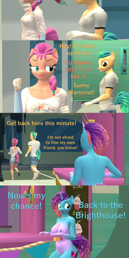 anthro areola breasts chasing clothed clothed/nude clothing exhibitionism eyelashes female freckled_breasts freckled_face freckles group hiding horn littering long_eyelashes male nipples nude nude_anthro outside public public_nudity running text trio papadragon69 hasbro mlp_g5 my_little_pony mythology hitch_trailblazer_(mlp) misty_brightdawn_(mlp) sunny_starscout_(mlp) earth_pony equid equine horse mammal mythological_creature mythological_equine pony unicorn 3d_(artwork) absurd_res comic digital_media_(artwork) english_text hi_res source_filmmaker_(artwork)