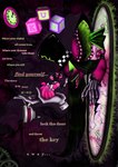 alternative_fashion anthro cracked drag_(fashion) duo female glamfur j-fashion lolita_(fashion) micro mirror nightmare_fuel size_difference sweet_lolita text tourniquet leelee_lenox leelee_(pink_fox) bat mammal monster english_text