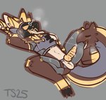 anthro artist_tsnoodles fellatio genitals knot knotted_penis machine male male/male mawplay open_mouth oral penile penis sex solo tail tail_mouth unusual_anatomy unusual_tail baz_(character) protogen sketch