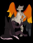 anthro duo female genitals holding_butt male male/female pose posed pussy sex standing standing_sex wings battycat cedric_(battycat) domestic_cat felid feline felis mammal alpha_channel hi_res trans_(lore) trans_man_(lore)