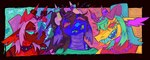 anthro breath duality female grin smile guncht mythology dragon mythological_creature mythological_scalie scalie colorful_theme hi_res