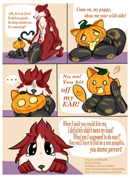 anthro big_breasts bodily_fluids breasts clothing cum cum_inside dialogue duo ejaculation ellipsis erection feet female food fur genital_fluids genitals legwear male male/female nipples penetration penis sex simple_background smile tail text thick_thighs thigh_highs vaginal steshka epic_games fortnite lycan_west_(fortnite) spice_(fortnite) canid canine canis domestic_cat felid feline felis mammal wolf absurd_res comic digital_media_(artwork) english_text hi_res url