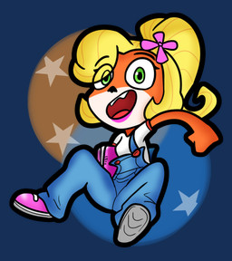 accessory anthro bent_legs blonde_hair blue_clothing blue_overalls breasts button_(fastener) clothed clothed_anthro clothed_female clothing eyebrow_through_hair eyebrows eyelashes eyelashes_through_hair fangs female female_anthro fist flower flower_in_hair footwear fully_clothed fully_clothed_anthro fully_clothed_female fur green_eyes hair hair_accessory light lipstick long_hair looking_at_viewer makeup mitten_hands orange_body orange_fur overalls pink_clothing pink_flower pink_footwear pink_lipstick pink_shoes plant ponytail red_tongue shoes smile smiling_at_viewer solo star_(shape) tablet teeth thin_eyebrows tongue translucent translucent_hair cookieboy011 activision crash_bandicoot_(series) coco_bandicoot bandicoot mammal marsupial 2019 alpha_channel digital_drawing_(artwork) digital_media_(artwork) english_description full-length_portrait lighting portrait shaded