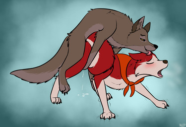 all_fours blush bodily_fluids canon_couple cum cum_inside doggystyle duo female female_penetrated feral feral_on_feral from_behind_position fur genital_fluids humping kerchief male male/female male_penetrating male_penetrating_female mating_grip mounting neckerchief neckwear open_mouth orange_kerchief orange_neckerchief orgasm penetration quadruped red_body red_fur rounded_back sex simple_background conditional_dnp heliofox balto_(series) universal_studios balto jenna_(balto) canid canine canis domestic_dog husky hybrid mammal nordic_sled_dog siberian_husky spitz wolf wolfdog 2023 colored digital_drawing_(artwork) digital_media_(artwork)