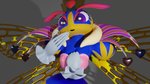 anthro armor big_breasts blue_body blue_skin breastplate breasts clothing female non-mammal_breasts solo voidwillow kirby_(series) kirby_triple_deluxe nintendo queen_sectonia arthropod bee hymenopteran insect 16:9 3d_(artwork) digital_media_(artwork) hi_res widescreen