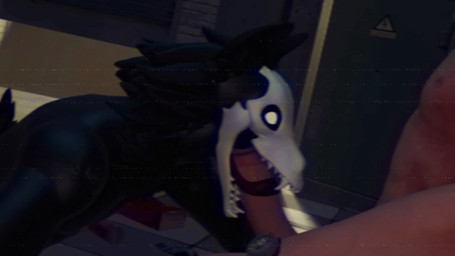 anal anal_penetration anthro black_body black_fur bone bone_mask duo fangs fur group human_penetrating large_tongue long_tongue male male/male mask no_lips oral penetration sex skull skull_mask teeth tongue tongue_out tonguejob trio white_eyes freedov3_(edward) pabu_(modeler) scp_foundation scp-1471-a human humanoid mammal 16:9 3d_(artwork) animated digital_media_(artwork) hi_res huge_filesize no_sound short_playtime webm widescreen