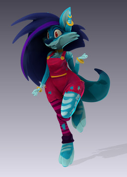 3_toes action_pose alternative_fashion anthro barefoot biped blue_body blue_fur blue_hair blue_nose bracelet clothed clothing ear_piercing feet female fur hair jewelry jumping legwear long_hair looking_at_viewer piercing pose red_eyes scene_(fashion) scene_haircut simple_background smile solo sparklefur stockings stripes teeth toes tuft wide_hips lemurfeature mythology zoophobia jayjay_(zoophobia) canid canine canis mammal mythological_canine mythological_creature werecanid werecanine werecreature werewolf wolf 2015 3d_(artwork) digital_media_(artwork) hi_res