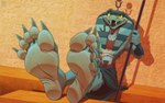 16:10 3rdharleyjoe 5_toes absurd_res anthro anubis_(blue_sky) apep barefoot countershade_feet countershading egyptian feet feet_on_table feet_up foot_focus hi_res hieroglyphics humanoid_feet male plantigrade reptile scalie snake soles solo toes widescreen wrinkled_feet wrinkles