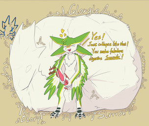 4_ears ^w^ ambiguous_gender anthro balls big_balls blush bodily_fluids cock_vore cum cum_vore digestion digestion_noises duo emanata feral genital_fluids genitals heart_symbol horn huge_balls hyper hyper_balls hyper_genitalia male male/ambiguous masturbating_pred masturbation multi_ear onomatopoeia penile penis size_difference skull_and_crossbones smaller_pred snap sound_effects streched tail tapering_penis text vore accadurosoce mythology selicia_(chomanderjake) avali dragon mythological_creature mythological_scalie scalie colored english_text hi_res