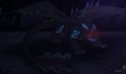 ambiguous_gender broken_wing chest_gem feral gem head_gem red_eyes solo spiked_tail spikes spikes_(anatomy) tail skullkid12 dreamworks european_mythology how_to_train_your_dragon mythology baron_nightcrest dragon fury_(httyd) gargoyle goo_creature mythological_creature mythological_scalie night_fury scalie western_dragon hi_res male_(lore)