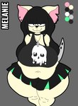 alternative_fashion anthro big_breasts bottomwear breasts canid canine canis chihuahua clothed clothing cross domestic_dog female goth hi_res knife mammal melanie_(thedeathcrow05) model_sheet shirt skirt slightly_chubby solo thedeathcrow05 thick_thighs topwear toy_dog white_body