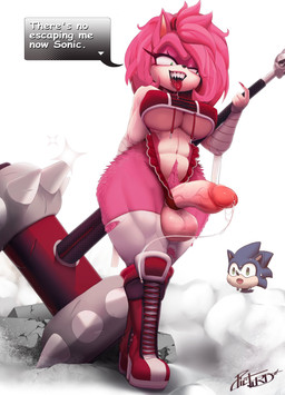 anthro balls big_balls big_penis bodily_fluids boots breasts clothed clothing crossgender cum cum_string dialogue drooling duo excited fangs footwear ftg_crossgender fti_crossgender genital_fluids genitals green_eyes gynomorph hair hammer humanoid_genitalia humanoid_penis intersex maul melee_weapon name_drop name_in_dialogue open_mouth penis pink_hair polygonal_speech_bubble precum pubes saliva saliva_string scared sharp_teeth shoes solo_focus speech_bubble sweat teeth text tongue tongue_out tools under_boob vein veiny_penis weapon picturd sega sonic_the_hedgehog_(series) sonic_unleashed amy_rose amy_rose_the_werehog sonic_the_hedgehog eulipotyphlan hedgehog mammal werecreature wereeulipotyphlan werehog 2020 absurd_res english_text hi_res