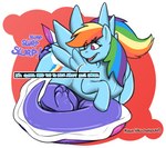 duo female feral hooves paws slurping smothering wing_boner wings manahallowhound friendship_is_magic hasbro my_little_pony mana_(manahallowhound) rainbow_dash_(mlp) equid equine gastropod horse mammal mollusk pony slug absurd_res hi_res