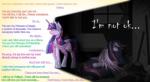 bodily_fluids crown depression dialogue female feral headgear horn jewelry lonely necklace solo tears text upset wings vavacung friendship_is_magic hasbro my_little_pony mythology twilight_sparkle_(mlp) equid equine mammal mythological_creature mythological_equine winged_unicorn 2017 digital_media_(artwork) english_text hi_res