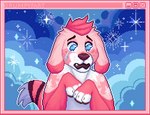 2000s_theme anthro blep blinking bodily_fluids border claws cloud crying cursor eyebrows frown fur hair humor input_prompt internet looking_at_viewer male male_anthro night nude open_mouth petting pink_body pink_border pink_fur pink_hair sad screen sky smile solo star starry_sky tail tail_motion tailwag tears text text_box tongue tongue_out tuft grumpyfart among_us among_us_eyes innersloth crewmate_(among_us) canid canine canis domestic_dog mammal 2023 2d_animation animated artist_name digital_media_(artwork) english_text lol_comments meme pixel_(artwork) pixel_animation short_playtime