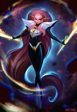 5_fingers armor backlighting bangs belt black_bodysuit black_clothing black_skinsuit bodysuit breastplate clothing eyebrows female female_humanoid fingers gem grey_belt hair humanoid_pointy_ears light lips long_ears long_hair looking_at_viewer magic magic_user not_furry open_mouth open_smile pauldron pink_eyebrows pink_hair pointy_ears red_eyes red_lips ruby_(gem) skinsuit smile smiling_at_viewer solo space star tan_body tan_skin text tight_clothing alice_pisoni magic_knight_rayearth nova_(magic_knight_rayearth) elf humanoid 2025 absurd_res artist_name colored digital_media_(artwork) digital_painting_(artwork) english_description full-length_portrait hi_res lighting painting_(artwork) portrait shaded