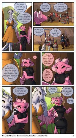 anthro big_breasts black_body black_fur blonde_hair blue_hair breasts brown_body brown_fur brown_hair butt_slap clothing dialogue dress female fur grey_body grey_fur grey_skin hair larger_female orange_body orange_fur pink_body pink_eyes silver_skin size_difference slap smaller_female temple text torn_clothing torn_wing white_body white_fur white_hair white_skin wings yellow_eyes feretta mythology tale_of_tails jennifer_evelynn mis'alia nyo_la_nixan_(character) rose_(natsunomeryu) vixavil_hayden ailurid canid canine domestic_cat draako dragon felid feline felis mammal mythological_creature mythological_scalie red_panda scalie 2025 absurd_res comic english_text hi_res
