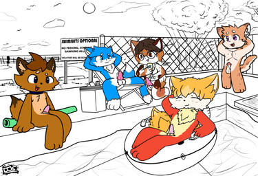 anthro balls beach blush blush_lines cooler eyewear f1r3f0xnsfrw genitals glasses group hands_behind_back kemono lawn_chair lobog male matveypezin nude nude_beach party penis pool_float pool_party pool_toy sunscreen swimming_pool throbbing throbbing_penis f1r3f0xnsfw kimacats firefox_(djseb1001) ruffy canid canine canis domestic_cat domestic_dog felid feline felis fox mammal colored_sketch digital_drawing_(artwork) digital_media_(artwork) sketch