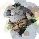 anthro belly big_butt bottomwear butt cheek_tuft clothing eyewear facial_tuft fluffy glasses kaseyfolf male moobs obese obese_anthro obese_male overweight overweight_anthro overweight_male pants pawpads paws slightly_chubby slightly_chubby_male solo tail tuft fatunicorn canid canine canis fox hybrid mammal wolf 1:1 hi_res