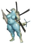 aircraft anthro belly breasts featureless_crotch female helicopter holding_object holding_weapon machine mi-24 missile_launcher navel nipples nude overweight overweight_anthro overweight_female polish_air_force_checkerboard rotor simple_background solo standing tail vehicle weapon white_background cettus yeka_(cettus) aircraft_humanoid living_aircraft living_helicopter living_machine living_vehicle 2022 absurd_res hi_res