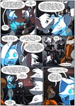 anthro blue_eyes dialogue female fur glowing glowing_eyes group male red_eyes text white_body white_fur kitfox-crimson in_our_shadow marble_(kitfox-crimson) parsley_(kitfox-crimson) rosemary_(kitfox-crimson) sage_(kitfox-crimson) seed_(kitfox-crimson) thyme_(kitfox-crimson) mammal murid murine rat rodent sciurid tree_squirrel absurd_res comic english_text hi_res