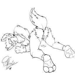 anthro anus ass_up biped bodily_fluids breasts butt dripping_vulva female female_anthro genital_fluids genital_focus genitals looking_at_viewer looking_back looking_back_at_viewer masturbation medium_breasts nude nude_anthro nude_female pawpads paws presenting raised_tail solo spread_butt spread_vulva spreading tail tail_motion tailwag tape vaginal vaginal_fluids vaginal_masturbation vulva vulva_focus vulva_spreading_tape piperis may_the_husky canid canine canis domestic_dog husky mammal nordic_sled_dog siberian_husky spitz 1:1 black_and_white digital_drawing_(artwork) digital_media_(artwork) hi_res line_art monochrome signature