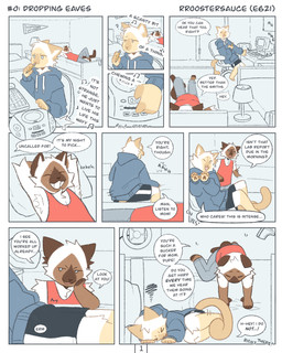 armpit_hair bedroom body_hair chibi clothing dialogue duo embarrassed erection erection_under_clothing exposition implied_incest interior_background lyrics male moan slice_of_life teasing tenting voyeur rroostersauce leo_kent luke_kent domestic_cat felid feline felis mammal siamese 4:5 absurd_res comic cover cover_art cover_page hi_res brother_(lore) brothers_(lore) incest_(lore) incestuous_voyeur_(lore) sibling_(lore)