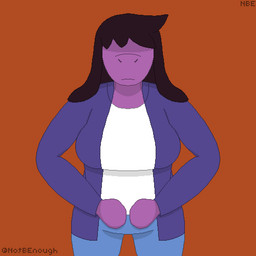 animated_gif anthro areola big_breasts bottomwear bouncing bouncing_breasts breast_jiggle breasts clothed clothing clothing_lift female front_view hair hair_over_eyes jacket jiggling navel nipples non-mammal_nipples orange_background pants presenting presenting_breasts purple_body purple_hair shirt shirt_lift simple_background slightly_chubby slightly_chubby_anthro slightly_chubby_female smile smiling_at_viewer solo topwear notbraveenough deltarune undertale_(series) susie_(deltarune) monster reptile scalie 1:1 2024 2d_animation animated digital_media_(artwork) frame_by_frame pixel_(artwork) pixel_animation shaded short_playtime watermark