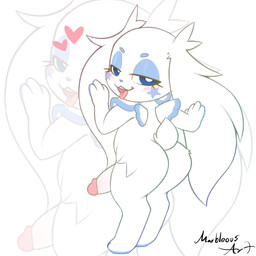 anthro aroused bedroom_eyes big_butt big_ears big_penis blue_body blue_eyebrows blue_eyelids blue_fur blue_nose blue_wings blush blush_lines bodily_fluids butt butt_focus cheek_markings dripping erection eyebrows eyelashes facial_markings fellatio_gesture fluffy fluffy_butt fluffy_tail fluffy_thighs fur genital_fluids genitals gesture gesturing_at_viewer glans glistening glistening_eyelids glistening_genitalia glistening_penis half-closed_eyes hand_gesture head_markings heart_symbol humanoid_genitalia humanoid_penis leaking_precum long_ears long_eyelashes long_penis looking_at_viewer looking_back looking_back_at_viewer male markings narrowed_eyes naughty_face open_mouth paws penis pink_glans pink_tongue pose precum precum_drip precum_string seductive short_male short_tail small_eyebrows small_nose small_wings smile smiling_at_viewer solo star suggestive suggestive_gesture tail teeth thick_thighs tongue tongue_out white_body white_butt white_ears white_fur white_wings wings conditional_dnp marbleous fluff_(kekitopu) lagomorph leporid mammal rabbit 1:1 hi_res